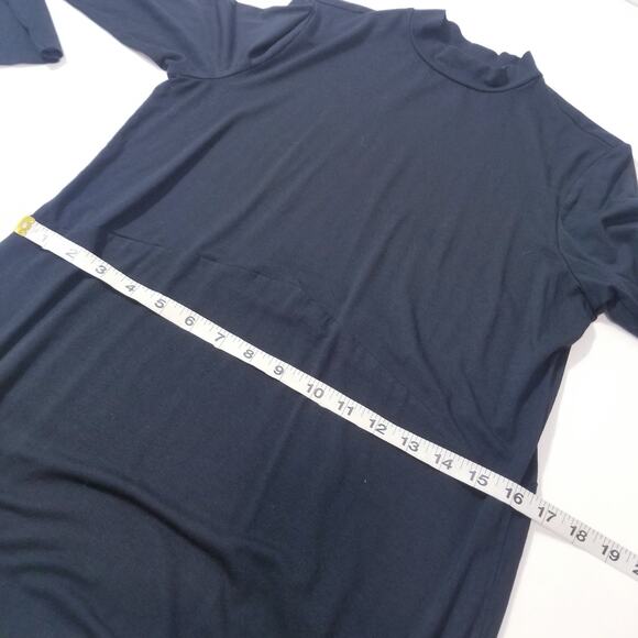 J.Jill Wearever Collection Black Mock Neck Long Sleeves Maxi Dress - Picture 5 of 11